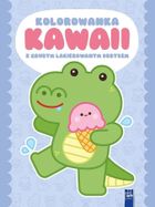 Kolorowanka Kawaii z grubym lakierowanym obrysem. Krokodyl