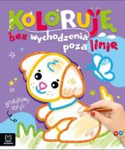 Koloruję bez wychodzenia poza linię. Brokatowy obrys. Z pieskiem