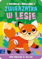 Koloruję i naklejam. Zwierzątka w lesie. Duże naklejki od 3 lat