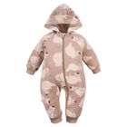 Kombinezon przejściowy chłopięcy z kapturem, beżowy, Eevi