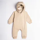Kombinezon przejściowy chłopięcy z kapturem, beżowy, Nicol