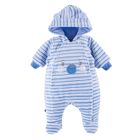 Kombinezon przejściowy chłopięcy z kapturem, ocieplany, niebieski, Eevi