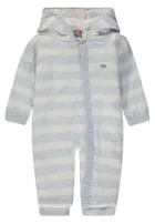 Kombinezon przejściowy chłopięcy z kapturem, ocieplany, niebiesko-biały, Kanz