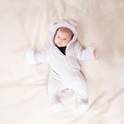 Kombinezon przejściowy chłopięcy z kapturem, ocieplany, szary, Nicol