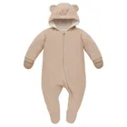 Kombinezon przejściowy dziecięcy z kapturem, ocieplany, beżowy, Pinokio