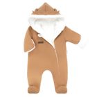 Kombinezon przejściowy dziecięcy z kapturem, ocieplany, brązowy, Nicol