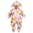 Kombinezon przejściowy dziewczęcy z kapturem, ecru, Eevi