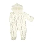 Kombinezon przejściowy dziewczęcy z kapturem, ecru, Nicol