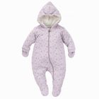 Kombinezon przejściowy dziewczęcy z kapturem, fioletowy, Charlotte, Pinokio