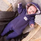 Kombinezon przejściowy dziewczęcy z kapturem, granatowy, Eevi