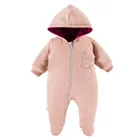 Kombinezon przejściowy dziewczęcy z kapturem, jasnoróżowy, Eevi