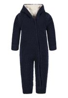 Kombinezon przejściowy dziewczęcy z kapturem, ocieplany, granatowy, Kanz