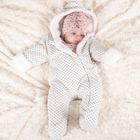 Kombinezon przejściowy dziewczęcy z kapturem, ocieplany, mix, Nicol