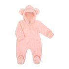 Kombinezon przejściowy dziewczęcy z kapturem, ocieplany, różowy, Nicol