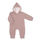 Kombinezon przejściowy dziewczęcy z kapturem, ocieplany, różowy, Nicol