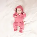 Kombinezon przejściowy dziewczęcy z kapturem, ocieplany, różowy, Nicol