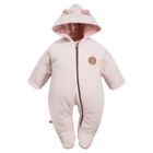 Kombinezon przejściowy dziewczęcy z kapturem, różowy, Eevi