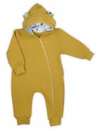Kombinezon przejściowy niemowlęcy z kapturem, ocieplany, żółty, Nicol