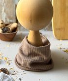 Komin dziecięcy, sweterkowy, brązowy, Iltom