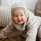 Kominiarka niemowlęca, wełniana, beżowa, Eevi