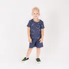 Komplet chłopięcy, Bluzka z krótkim rękawem, Szorty, granatowy, Nicol