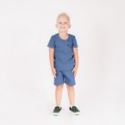 Komplet chłopięcy, Bluzka z krótkim rękawem, Szorty, niebieski, Nicol