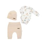 Komplet chłopięcy, Body z długim rękawem, Spodnie dresowe, Czapka, mix, Nicol