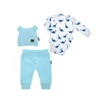 Komplet chłopięcy, Body z długim rękawem, Spodnie dresowe, Czapka, mix, Nicol