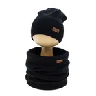 Komplet chłopięcy, Czapka, Komin, czarny, Nicol