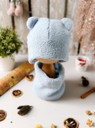 Komplet chłopięcy, Czapka, Komin, niebieski, Iltom