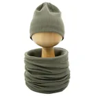 Komplet chłopięcy, Czapka, Komin, zielony, Nicol