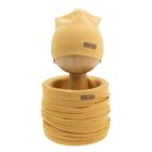 Komplet chłopięcy, Czapka, Komin, żółty, Nicol