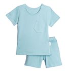 Komplet chłopięcy, T-shirt, Szorty, niebieski, Nicol