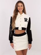 Komplet damski, Bluza, rozpinana, Spódnica, ecru, Factory Price