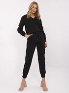 Komplet damski, czarny, Vinceotto