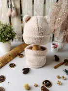 Komplet dziecięcy, Czapka, Komin, beżowy, Iltom