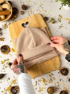 Komplet dziecięcy, Czapka, Komin, beżowy, Iltom