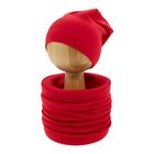 Komplet dziecięcy, Czapka, Komin, czerwony, Nicol