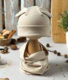 Komplet dziecięcy, Czapka, Komin, jasnobeżowy, Iltom