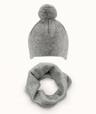 Komplet dziecięcy, Czapka, Komin, szary, Iltom