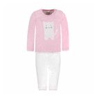 Komplet dziewczęcy, Bluzka z długim rękawem, Spodnie dresowe, różowy, Kanz