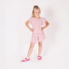 Komplet dziewczęcy, Bluzka z krótkim rękawem, Szorty, różowy, Nicol