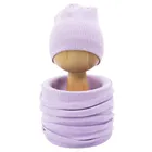 Komplet dziewczęcy, Czapka, Komin, fioletowy, Nicol