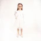 Komplet dziewczęcy, Sukienka, Bolerko, ecru, Nicol