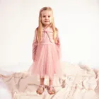 Komplet dziewczęcy, Sukienka, Bolerko, różowy, Nicol