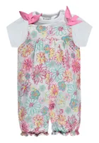 Komplet dziewczęcy, T-shirt, Rampers, biały, Kanz