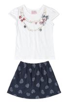 Komplet dziewczęcy, T-shirt, Spódnica, mix, Quimby