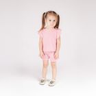 Komplet dziewczęcy, T-shirt, Szorty, różowy, Nicol