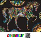 Koń Mandale. Kolorowanka welwetowa, 47-35 cm