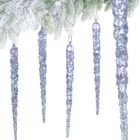 Koopman, sople lodu, opalizujące dekoracja, wisząca, 30 cm, 4 szt.